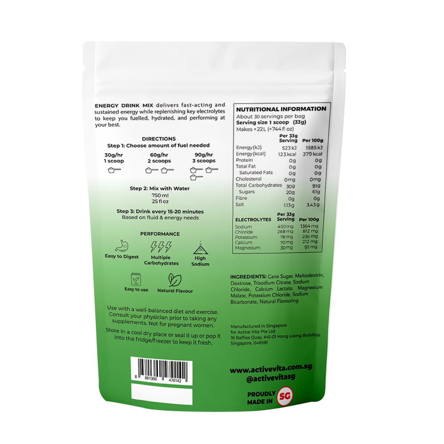 Energy Drink Mix COCONUT 1KG